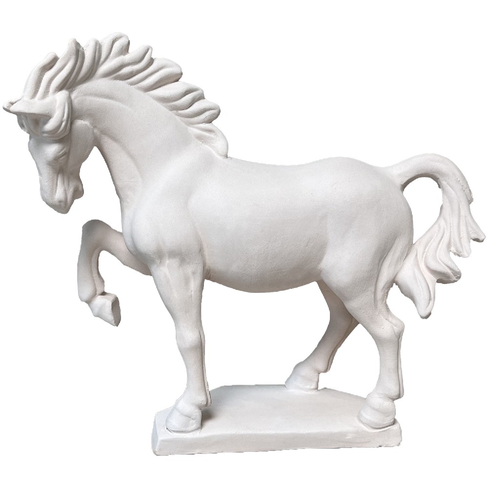 Paintable White Porcelain Horse Statue
