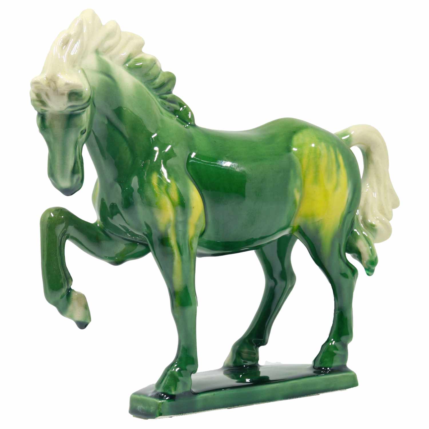 Green Ceramic Horse Sculpture -8 inch 2