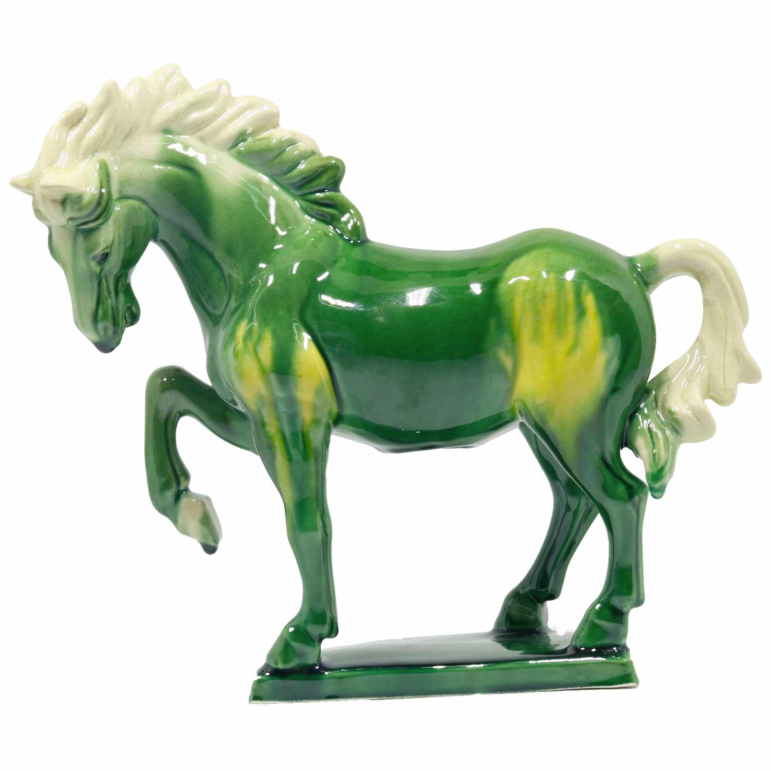 Green Ceramic Horse Sculpture -8 inch 1